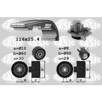 Pompe à eau + kit de courroie de distribution SASIC 3900035