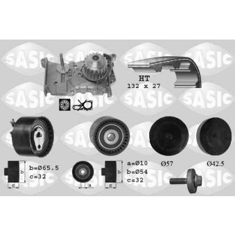 Pompe à eau + kit de courroie de distribution SASIC 3904011