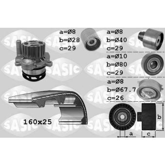 Pompe à eau + kit de courroie de distribution SASIC