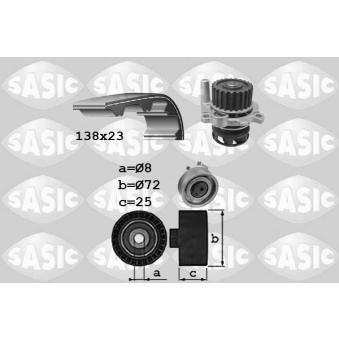 Pompe à eau + kit de courroie de distribution SASIC 3906091