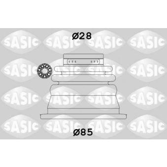 Jeu de joints-soufflets, arbre de commande avant gauche SASIC