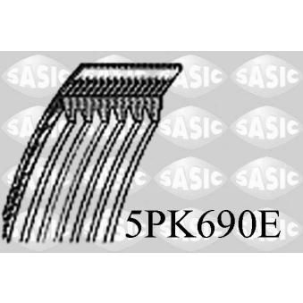 Courroie trapézoïdale à nervures SASIC