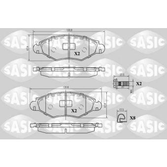 Jeu de 4 plaquettes de frein avant SASIC