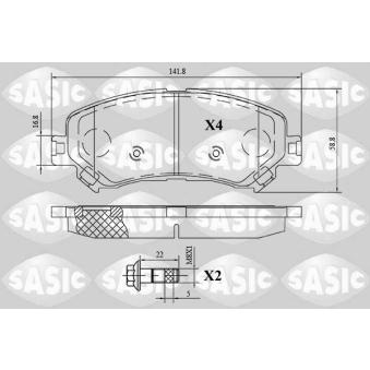 Jeu de 4 plaquettes de frein avant SASIC