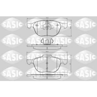 Jeu de 4 plaquettes de frein avant SASIC