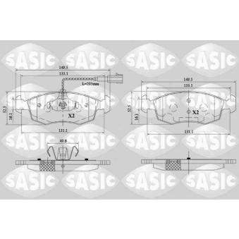 Jeu de 4 plaquettes de frein avant SASIC