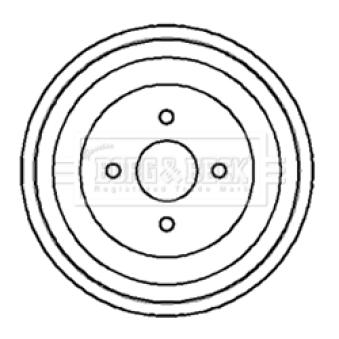 Tambour de frein BORG & BECK BBR7004