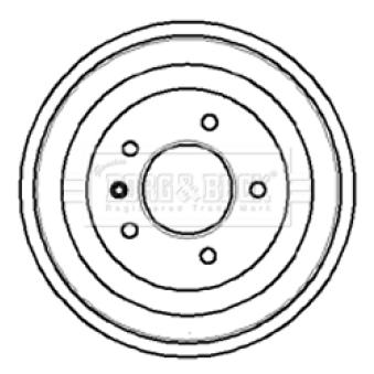 Tambour de frein BORG & BECK BBR7018