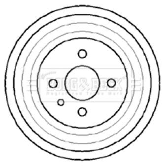 Tambour de frein BORG & BECK BBR7041