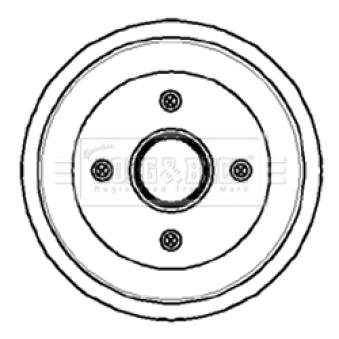 Tambour de frein BORG & BECK BBR7054