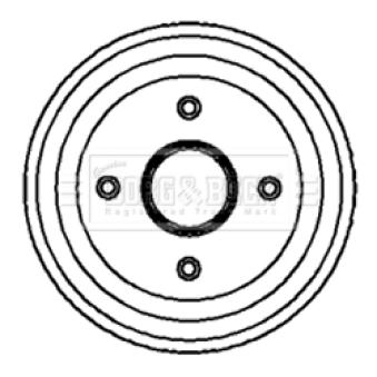Tambour de frein BORG & BECK BBR7068