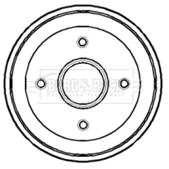 Tambour de frein BORG & BECK BBR7080