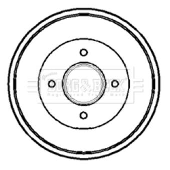 Tambour de frein BORG & BECK BBR7081