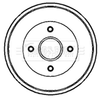 Tambour de frein BORG & BECK BBR7087