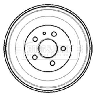 Tambour de frein BORG & BECK BBR7100