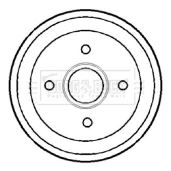 Tambour de frein BORG & BECK BBR7116