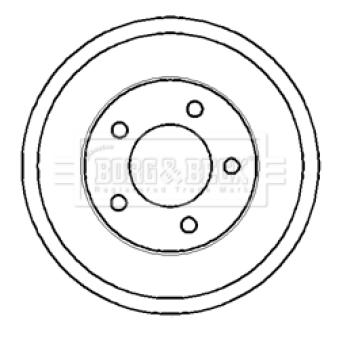 Tambour de frein BORG & BECK BBR7117