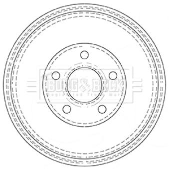 Tambour de frein BORG & BECK BBR7137