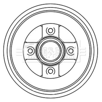 Tambour de frein BORG & BECK BBR7242