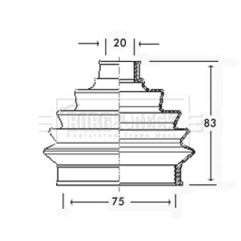 Joint-soufflet, arbre de commande BORG & BECK BCB2256