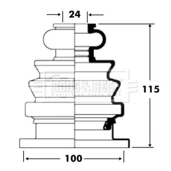Joint-soufflet, arbre de commande BORG & BECK BCB2677