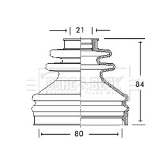 Joint-soufflet, arbre de commande BORG & BECK BCB2699