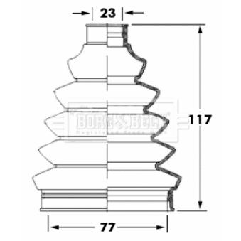 Joint-soufflet, arbre de commande BORG & BECK BCB6068