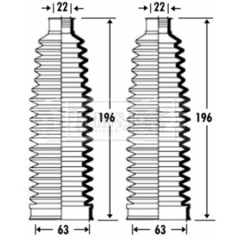 Joint-soufflet, direction BORG & BECK BSG3272