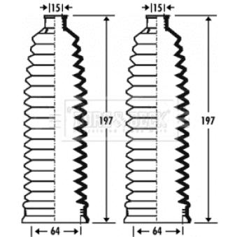 Joint-soufflet, direction BORG & BECK BSG3273