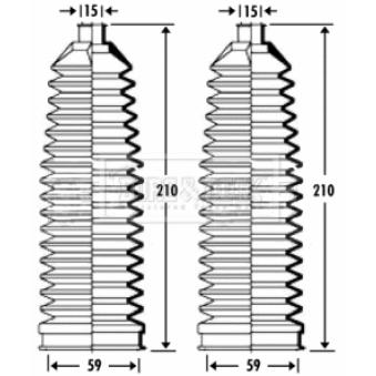 Joint-soufflet, direction BORG & BECK BSG3274