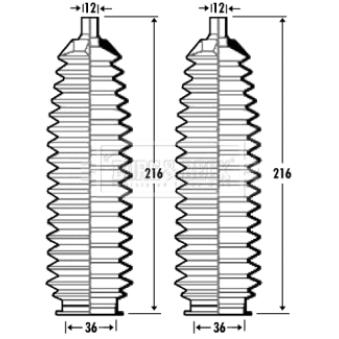 Joint-soufflet, direction BORG & BECK BSG3350