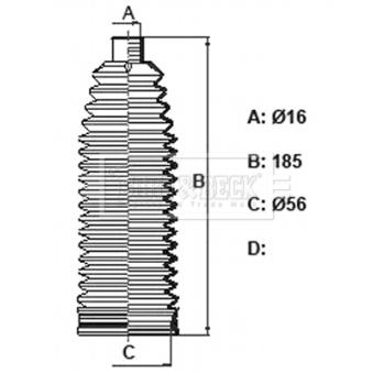 Joint-soufflet, direction BORG & BECK BSG3415