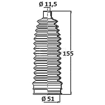 Joint-soufflet, direction BORG & BECK BSG3420