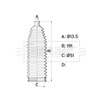 Joint-soufflet, direction BORG & BECK BSG3461