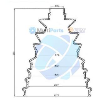 Soufflets de cardan avant ODM-MULTIPARTS 23-990900