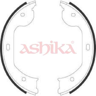 Jeu de mâchoires de frein, frein de stationnement ASHIKA 55-00-0104