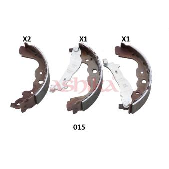 Jeu de mâchoires de frein ASHIKA 55-00-015