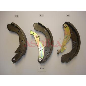 Jeu de mâchoires de frein ASHIKA