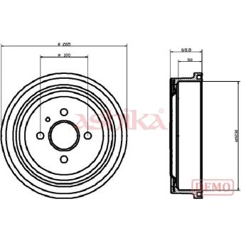 Tambour de frein ASHIKA 56-00-0404C