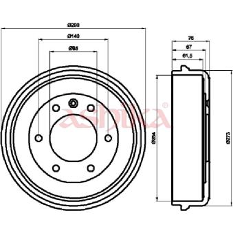 Tambour de frein ASHIKA 56-00-0410