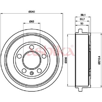 Tambour de frein ASHIKA 56-00-0900