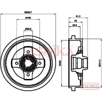 Tambour de frein ASHIKA 56-00-0909C
