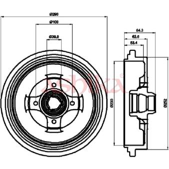 Tambour de frein ASHIKA 56-00-0913