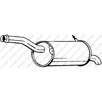 Silencieux arrière BOSAL 135-079