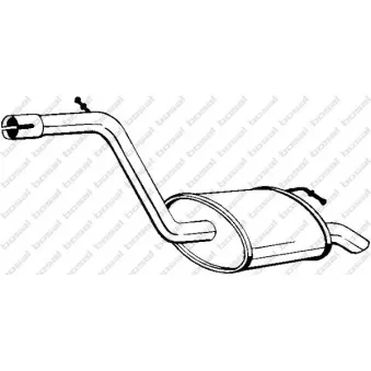 Silencieux arrière BOSAL 154-181