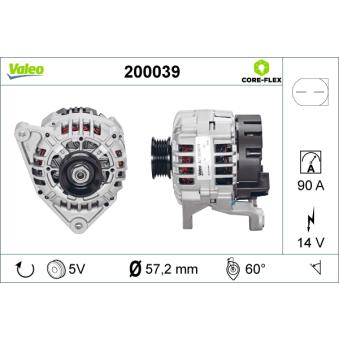 Alternateur VALEO 200039