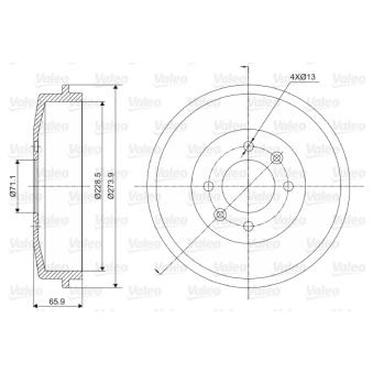 Tambour de frein VALEO 237000