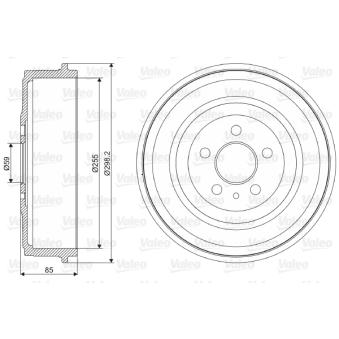 Tambour de frein VALEO 237005