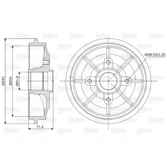 Tambour de frein VALEO 237016