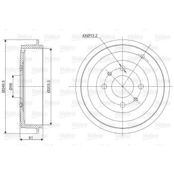 Tambour de frein VALEO 237021